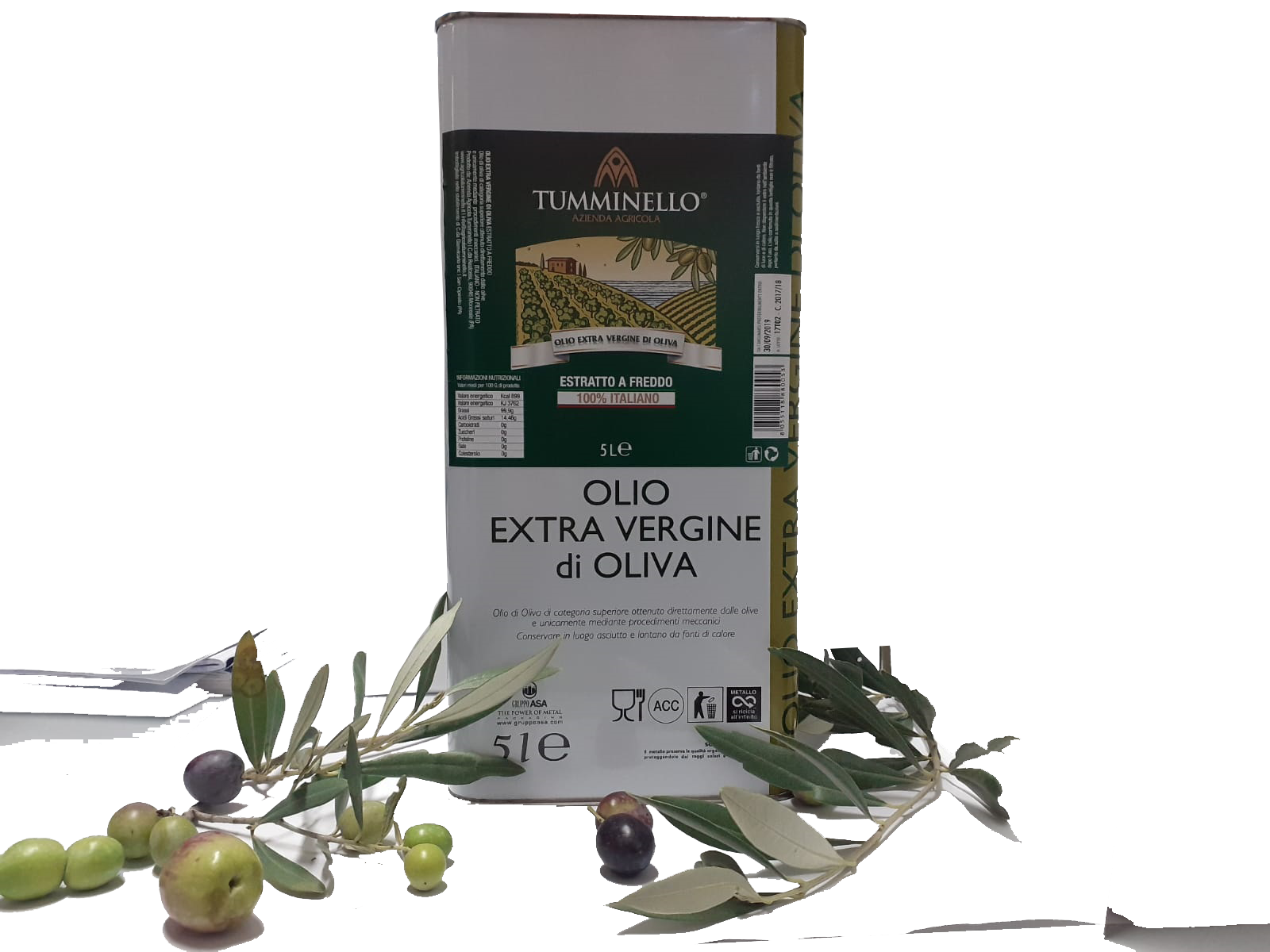 Olio Extravergine dOliva 100% Italiano 5 Lt